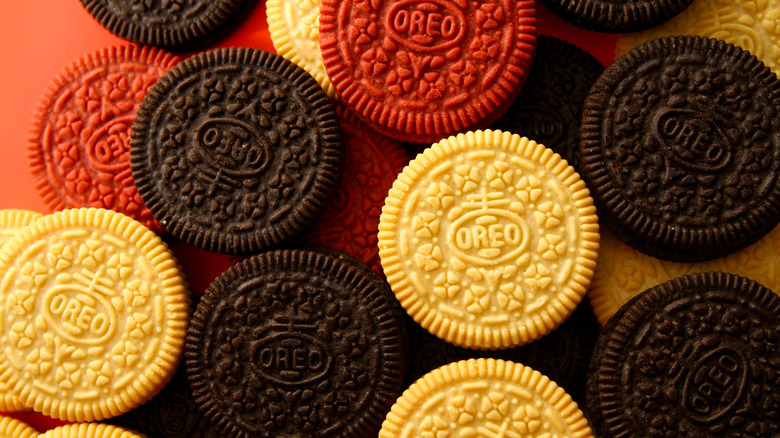 Top view of assorted Oreo cookies