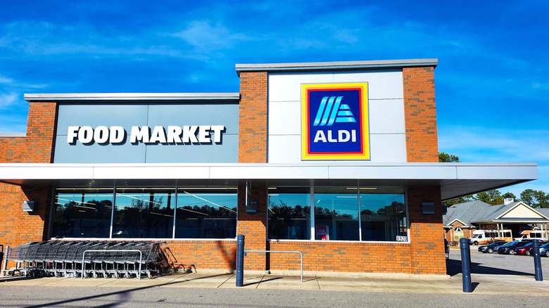 Exterior of Aldi store