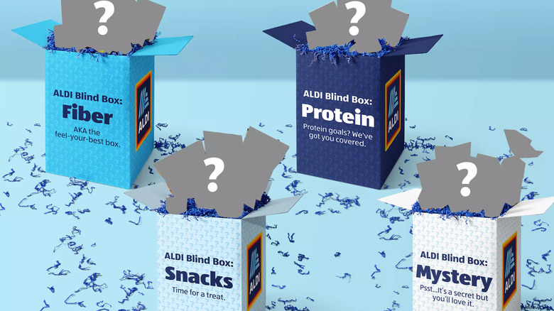 A promotional image of Aldi blind boxes.