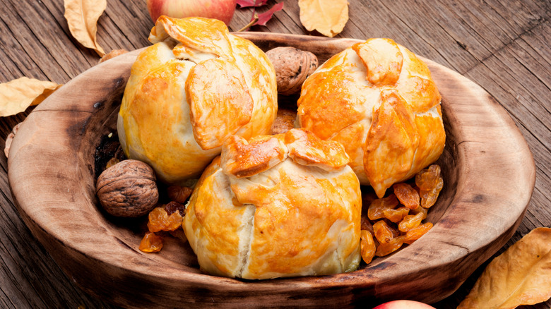 Bowl of apple dumplings