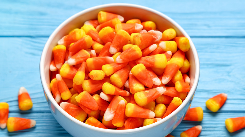 Bowl of candy corn