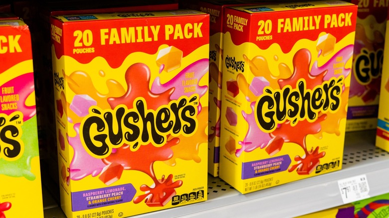 family packs of gushers candy