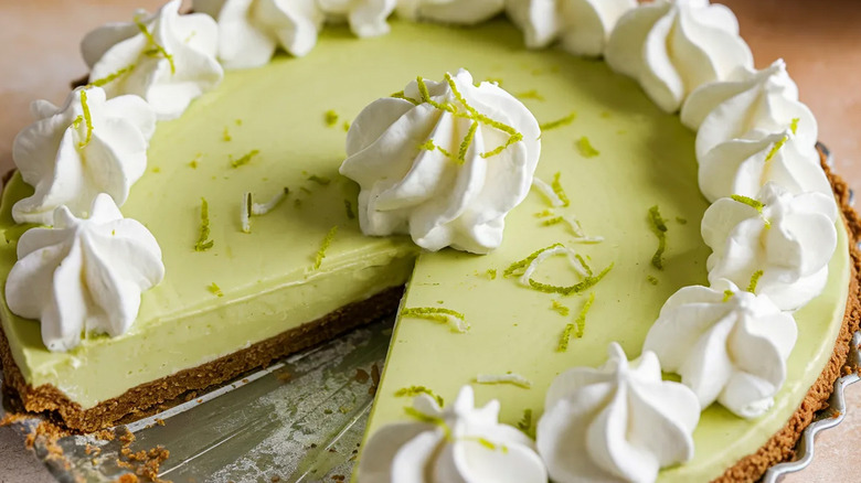 key lime pie with whipped cream