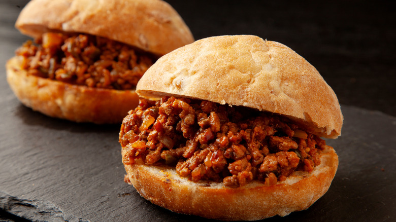 Plate of sloppy Joes