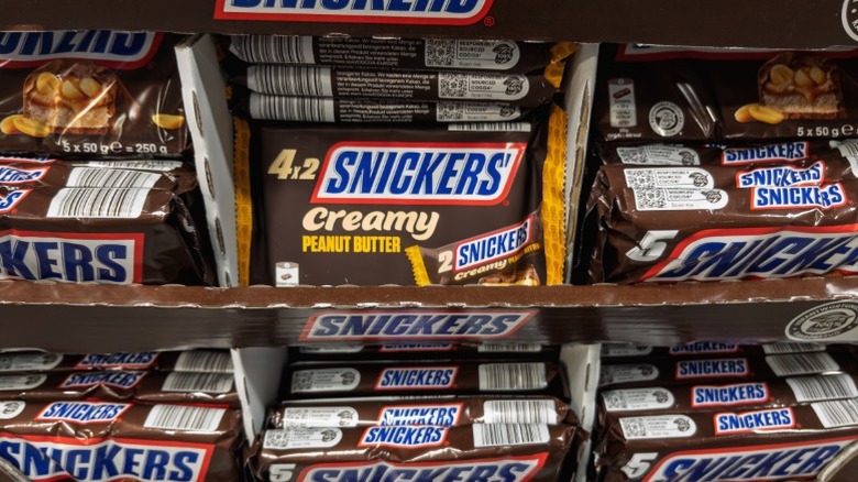 An assortment of Snickers bars.