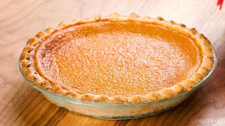 Slice of sweet potato pie