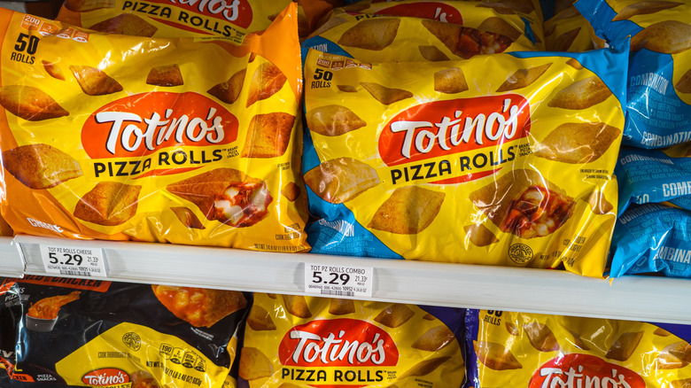 Totino's Pizza Rolls on a shelf