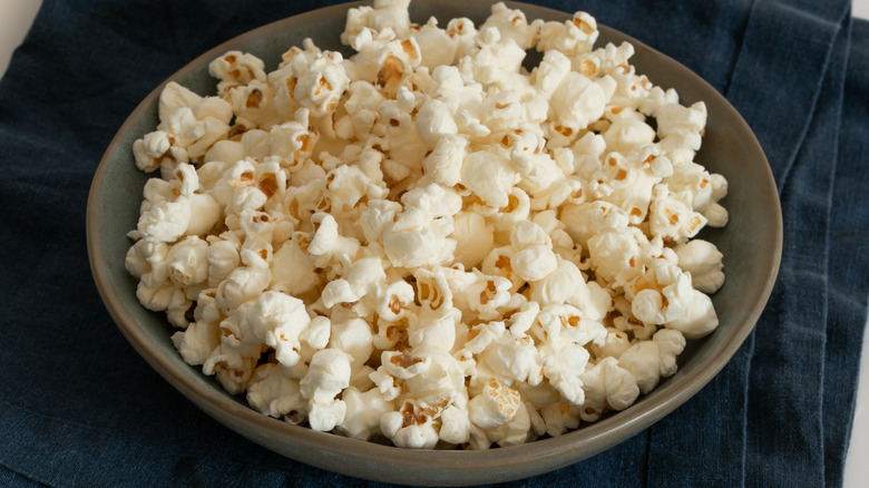 White cheddar popcorn in a bowl