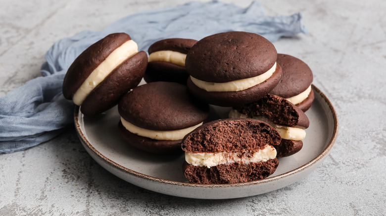 Whoopie pies on a plate