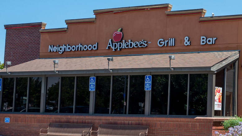 An older Applebee's location with blackout windows.
