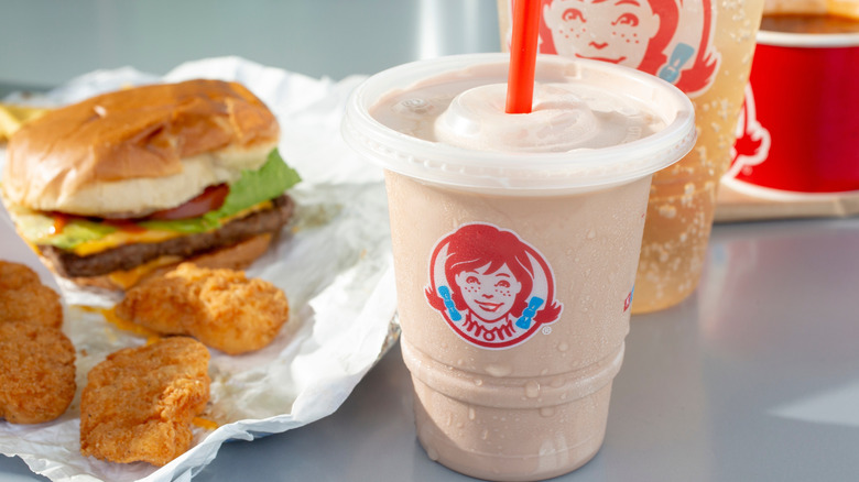 A Wendy's combo meal with nuggets and a drink