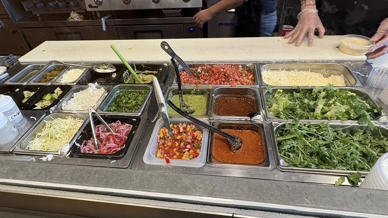 Ingredient bar at Mamacita's