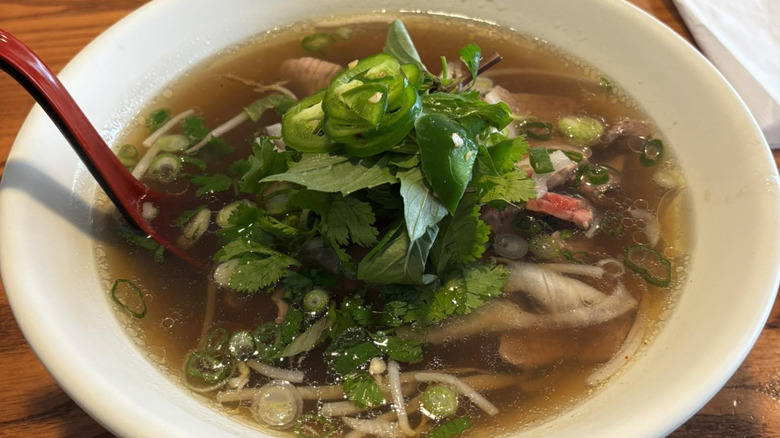 Bowl of pho from Pho Real