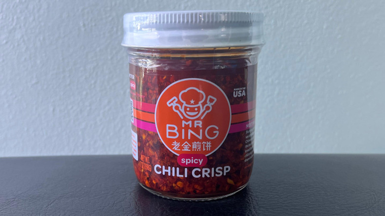 Unopened jar of Mr. Bing Chili Crisp