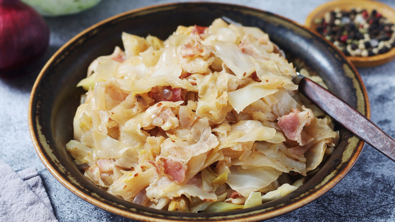 Avoid This Common Mistake That Turns Southern Fried Cabbage Into A Mushy Mess