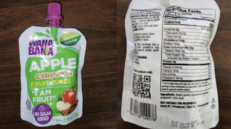 WanaBana Apple Cinnamon Fruit Purée Pouches