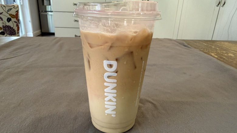 Dunkin' Barbie Strawberries & Creme Cloud Dunkalatteon grey tablecloth