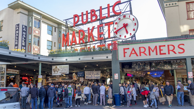 Exterior of Pike Place Market in Seattle