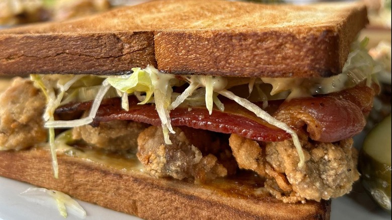Cochon Restaurant Oyster & Bacon sandwich