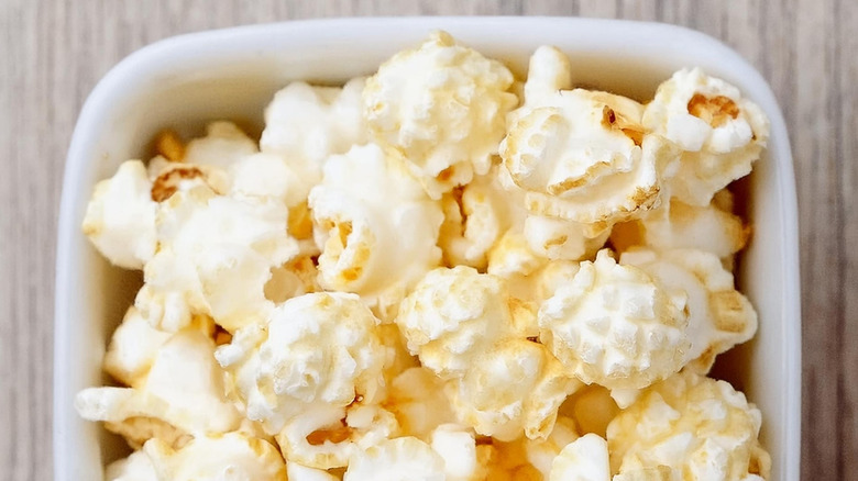 white cheddar popcorn in bowl