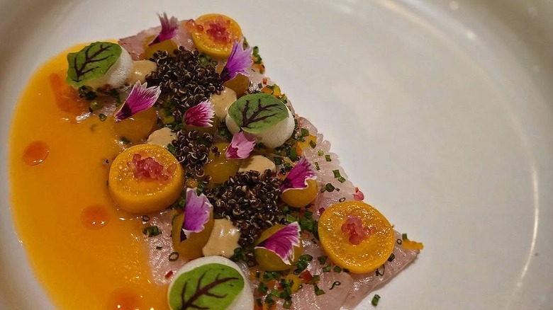 Golden berry ceviche at Elcielo Miami