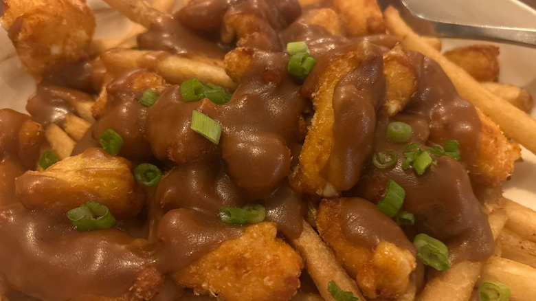 Poutine fries topped with gravy and chives from Olde Towne Tavern 