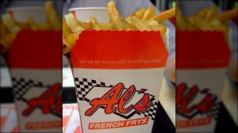 Container of French fries from Al's French Frys
