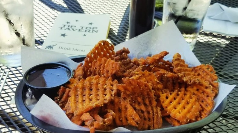 Basket of Sweet Potato waffle fries from Tip Top Tavern