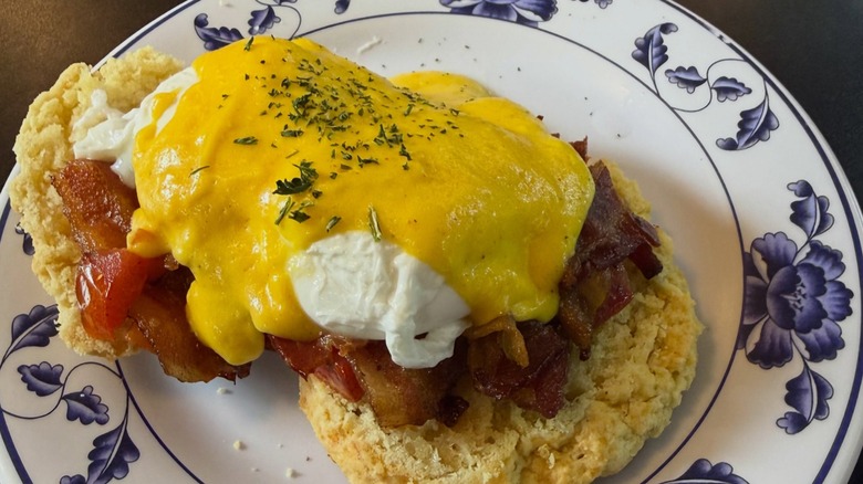 Bacon Egg breakfast on a biscuit at Stella's Kentucky Deli