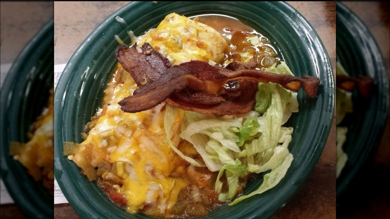 Breakfast bowl with bacon at Barelas Coffee House