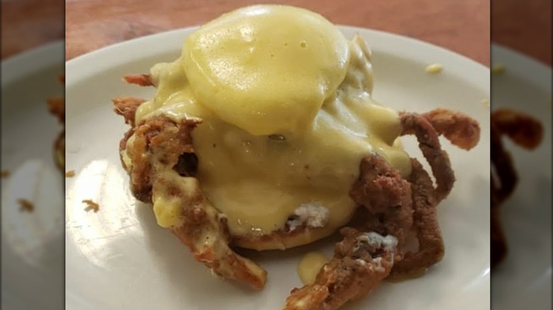 Soft Shell Crab Benedict special at McClellanville Diner
