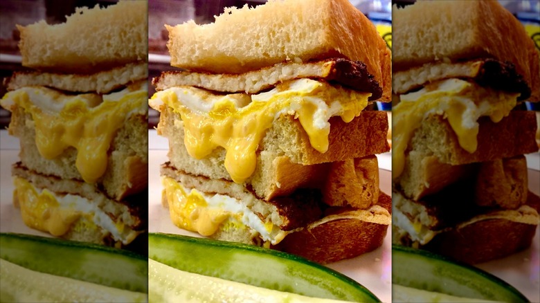 Latke Lovers Breakfast Sandwich at B&H Dairy
