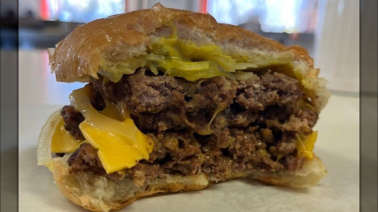 Cheeseburger at Nick's Hamburger Shop