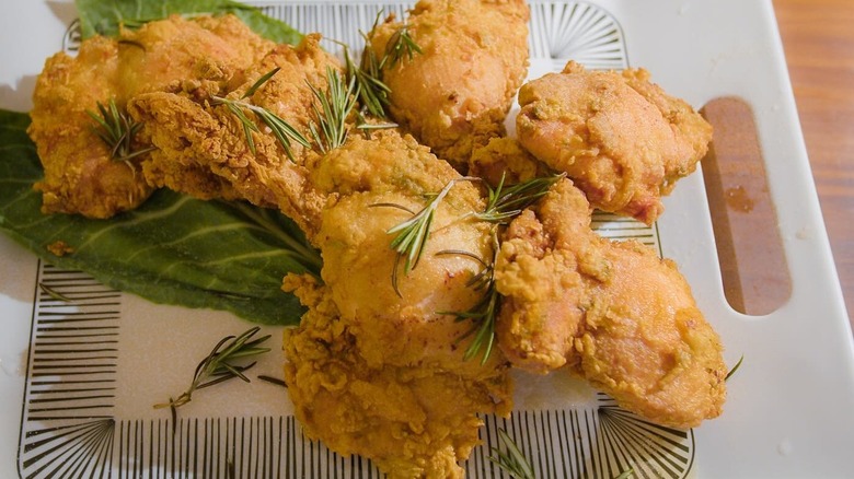Fried chicken on a plate