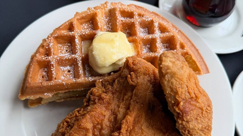 Fried chicken and waffles