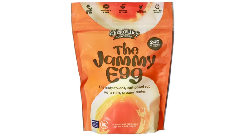 An orange package of Chino Valley Ranchers The Jammy Egg on a white background