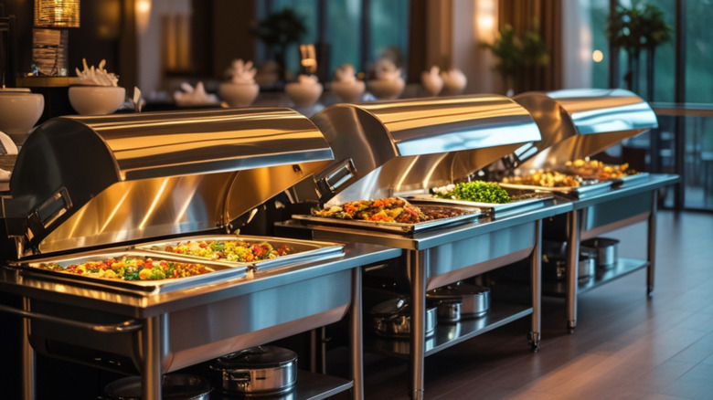 A buffet set-up