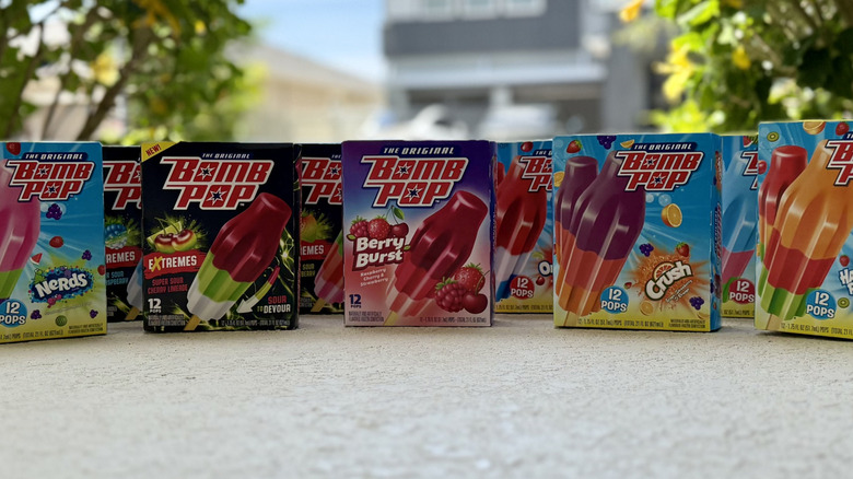 Bomb Pop lineup of flavors