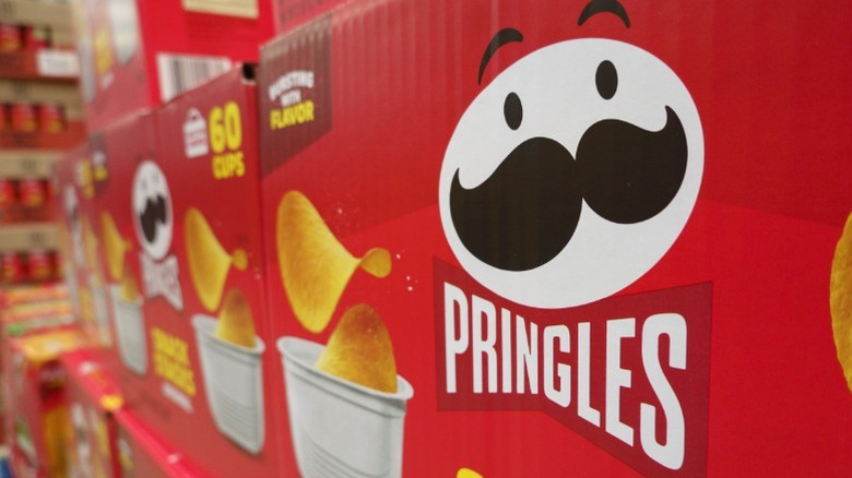 Wholesale snack boxes of Pringles.
