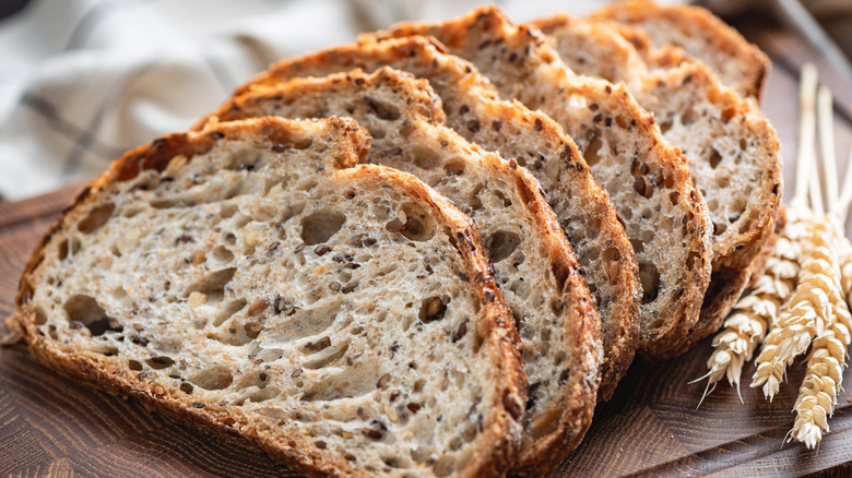 Slices of multigrain bread