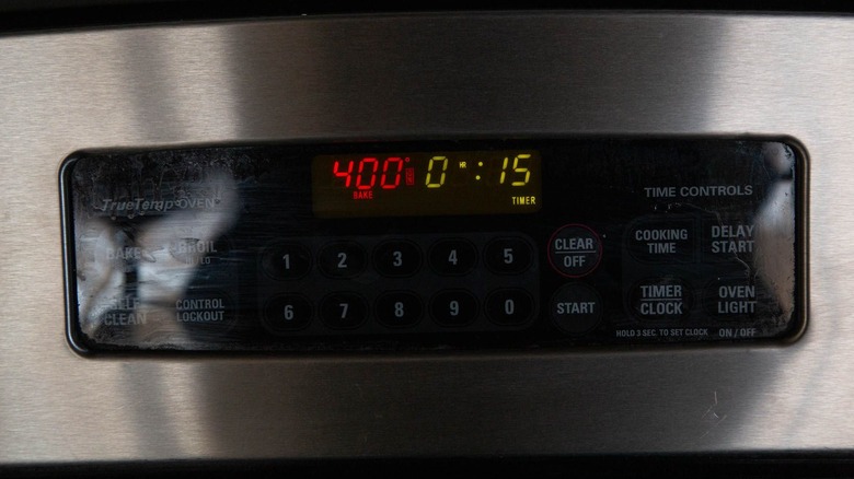 Oven set to 400 F