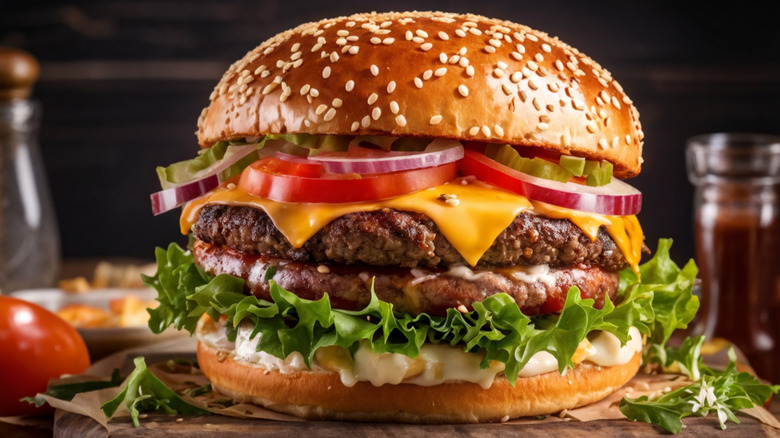 A tasty classic burger