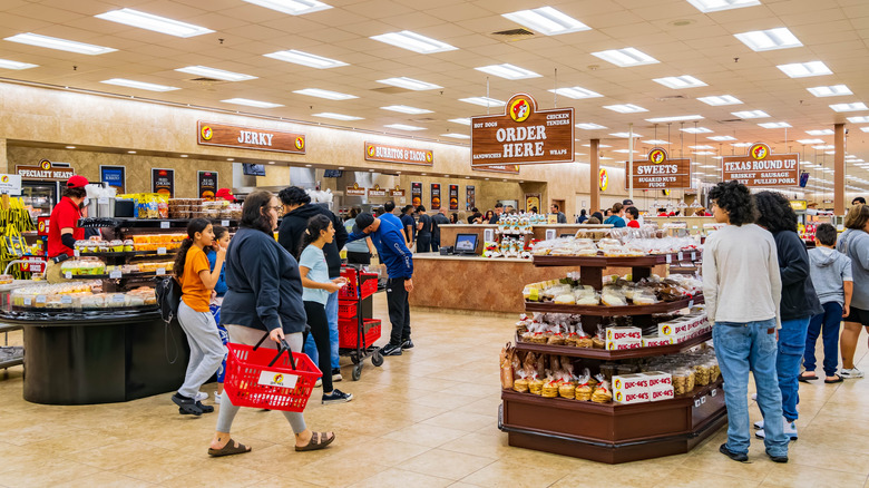 Customers shopping at Buc-ee's.