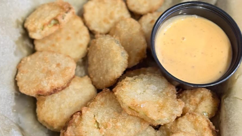 Fried Pickles with sauce