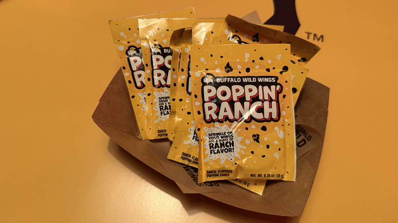 Numerous packets of Poppin' Ranch