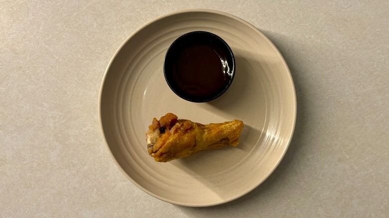 Buffalo Wild Wings Sweet BBQ sauce and wing on plate
