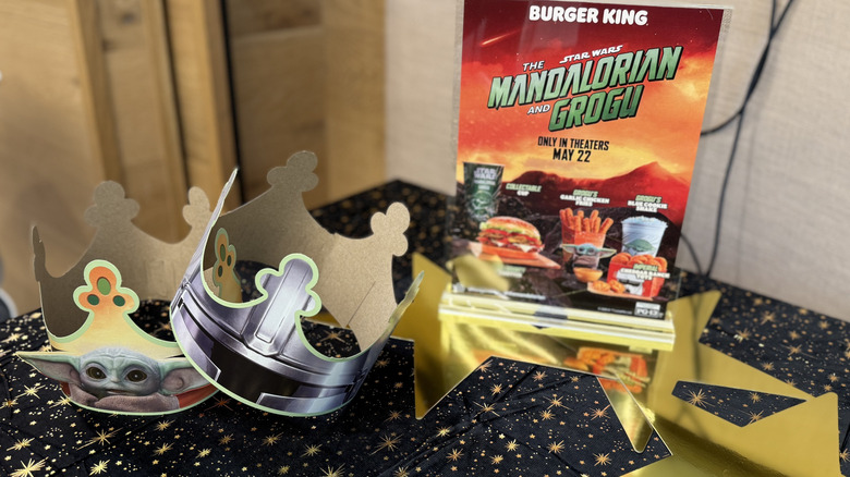 Burger King Mandalorian and Grogu menu sign