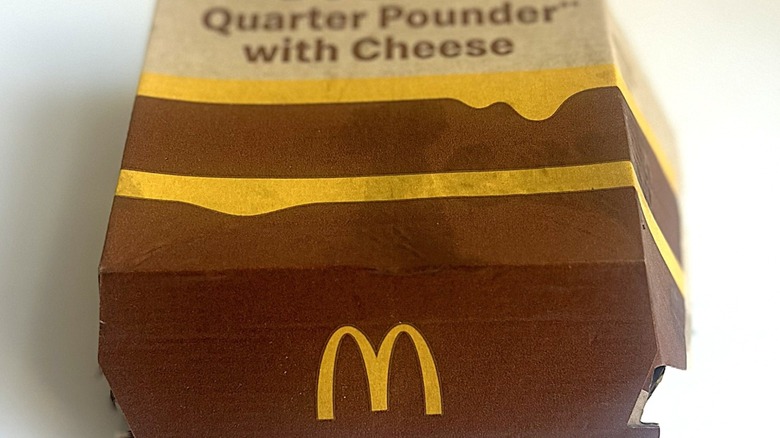 The Quarter Pounder from McDonald's, isolated.