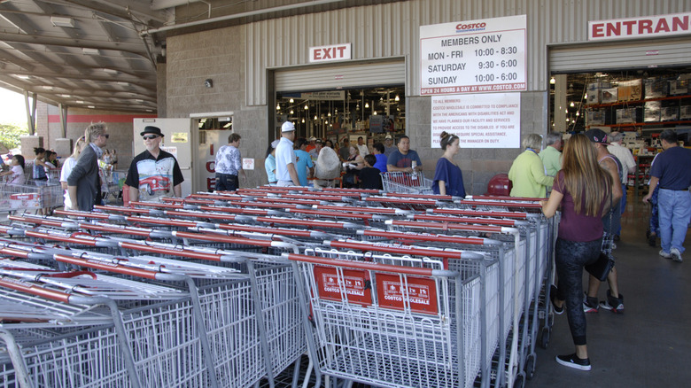 Tourists and locals entering a Costco location in Hawaii