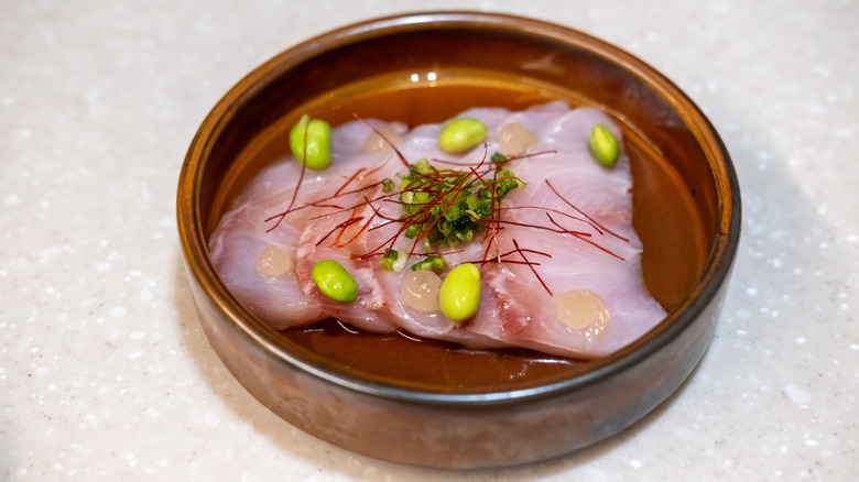 Dry-aged fish in bowl